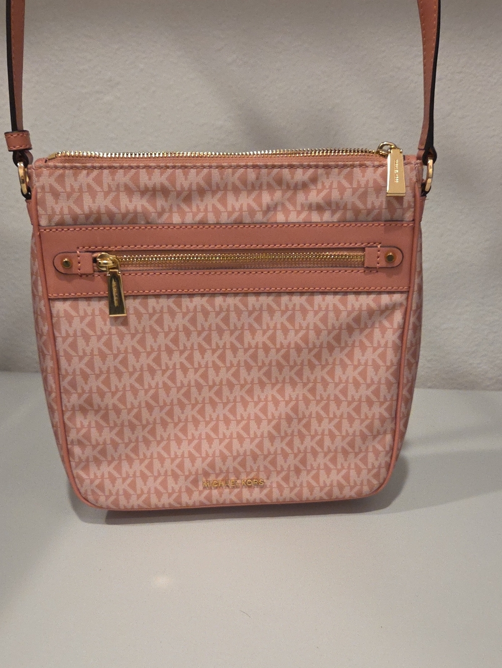 Michael Kors Blush Pink Signature MK Crossbody Bag